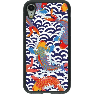 Coque iPhone XR - Silicone rigide noir Easter 2023 japanese fish