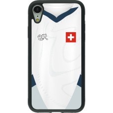 iPhone XR Case Hülle - Silikon schwarz Schweiz Away personalisierbares Fussballtrikot