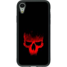 Coque iPhone XR - Silicone rigide noir Halloween 2023 scary skull