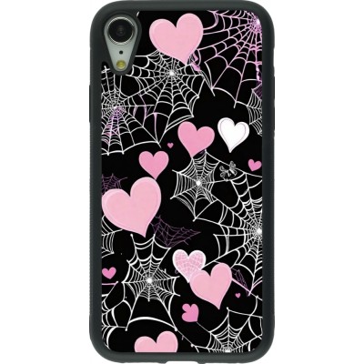 Coque iPhone XR - Silicone rigide noir Halloween 2024 girly