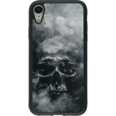 Coque iPhone XR - Silicone rigide noir Halloween 2024 smoky skull