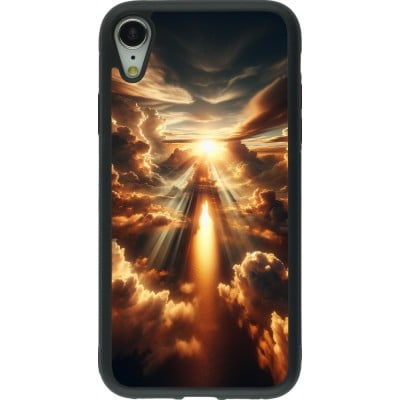 Coque iPhone XR - Silicone rigide noir Lueur Céleste Zenith