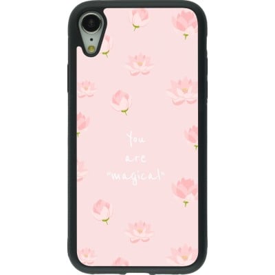 Coque iPhone XR - Silicone rigide noir Mom 2023 your are magical