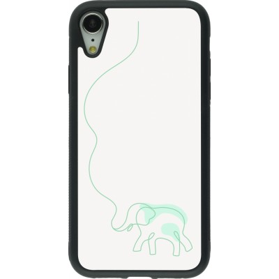 Coque iPhone XR - Silicone rigide noir Spring 23 baby elephant