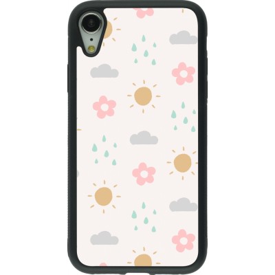 Coque iPhone XR - Silicone rigide noir Spring 23 weather