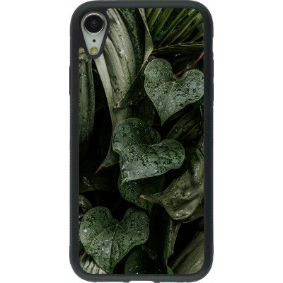 Coque iPhone XR - Silicone rigide noir Spring 23 fresh plants