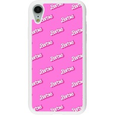 Coque iPhone XR - Silicone rigide blanc Barbie Pattern