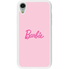 Coque iPhone XR - Silicone rigide blanc Barbie Text