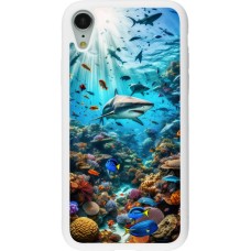 Coque iPhone XR - Silicone rigide blanc Bora Bora Mer et Merveilles