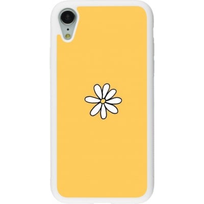 Coque iPhone XR - Silicone rigide blanc Easter 2023 daisy