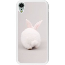 Coque iPhone XR - Silicone rigide blanc Easter 2024 bunny butt