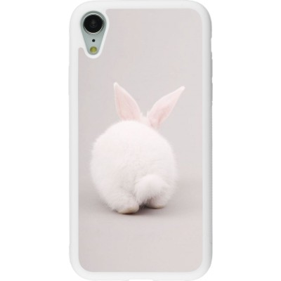 Coque iPhone XR - Silicone rigide blanc Easter 2024 bunny butt