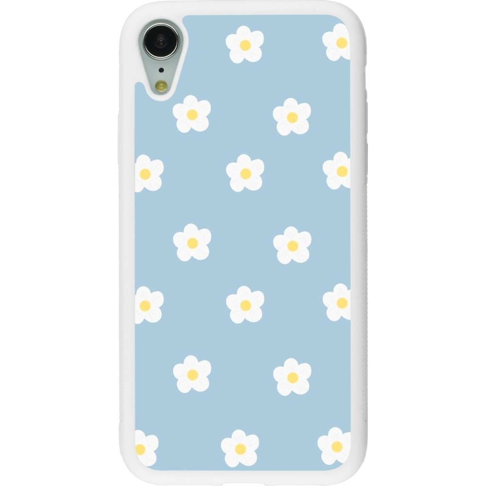 Coque iPhone XR - Silicone rigide blanc Easter 2024 daisy flower