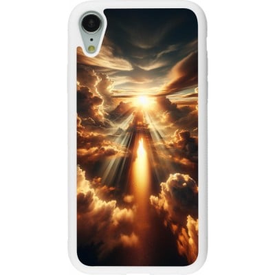 Coque iPhone XR - Silicone rigide blanc Lueur Céleste Zenith