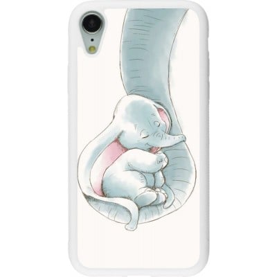 Coque iPhone XR - Silicone rigide blanc Mom 1903