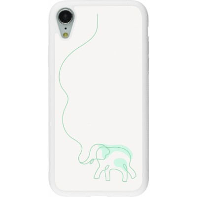 Coque iPhone XR - Silicone rigide blanc Spring 23 baby elephant