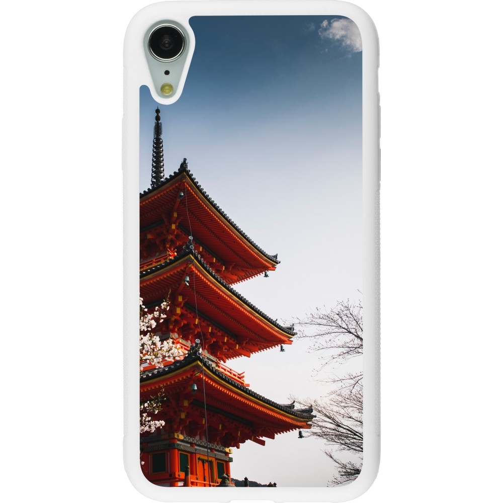 Coque iPhone XR - Silicone rigide blanc Spring 23 Japan