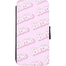 Coque iPhone XR - Wallet noir Barbie light pink pattern