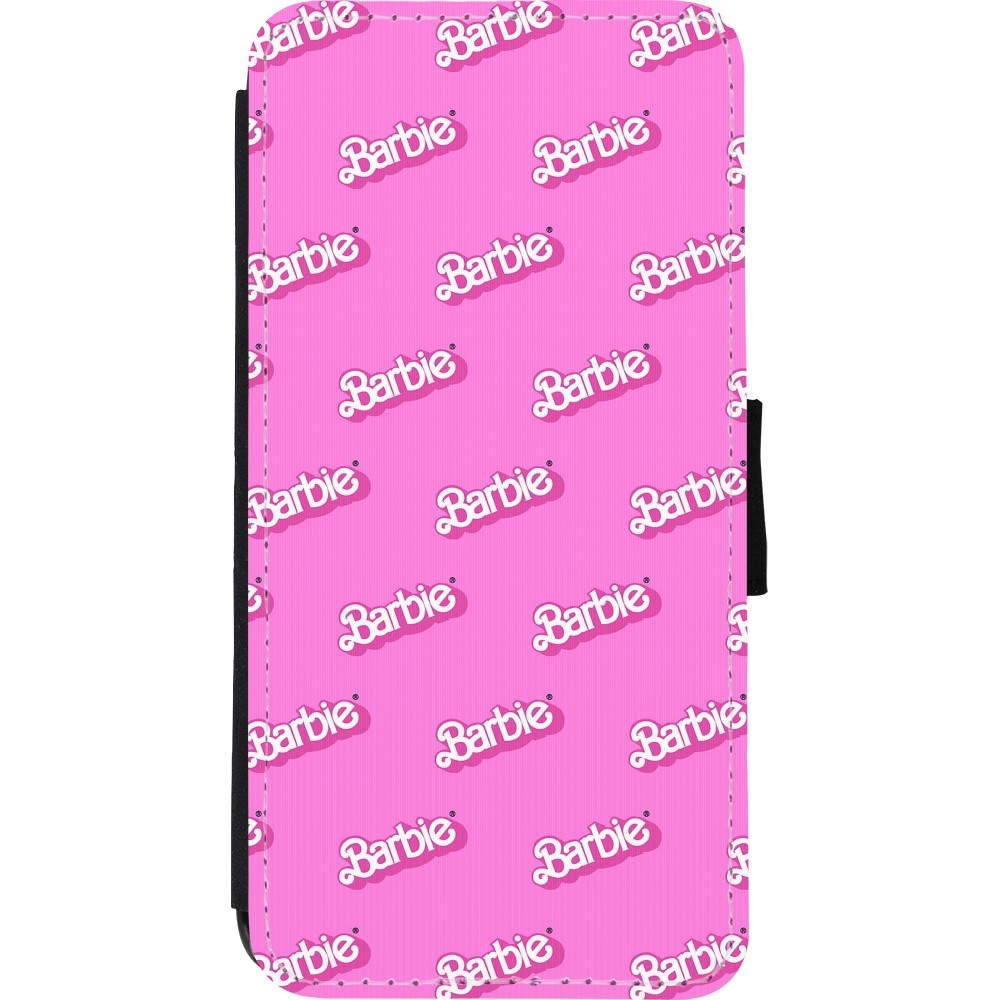 Coque iPhone XR - Wallet noir Barbie Pattern