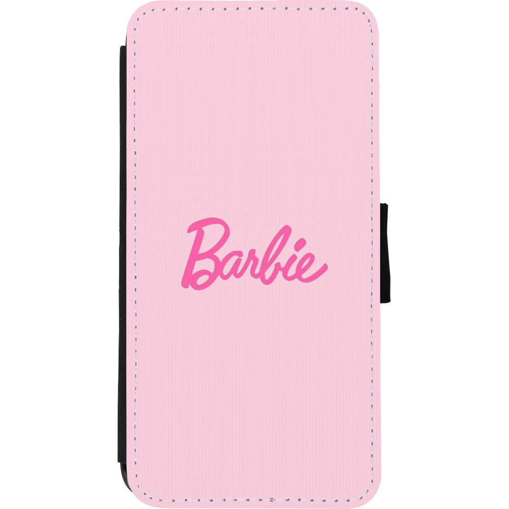 Coque iPhone XR - Wallet noir Barbie Text