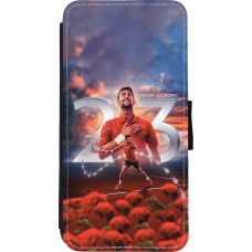 Coque iPhone XR - Wallet noir Djokovic 23 Grand Slam