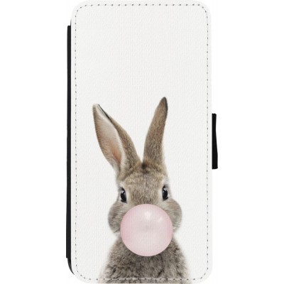 Coque iPhone XR - Wallet noir Easter 2023 bubble gum bunny