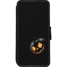 Coque iPhone XR - Wallet noir Halloween 2023 discreet pumpkin