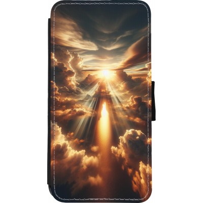 Coque iPhone XR - Wallet noir Lueur Céleste Zenith