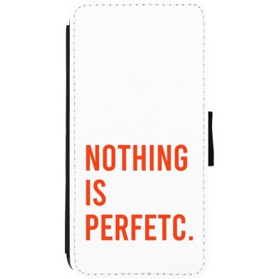 Coque iPhone XR - Wallet noir Nothing is Perfetc