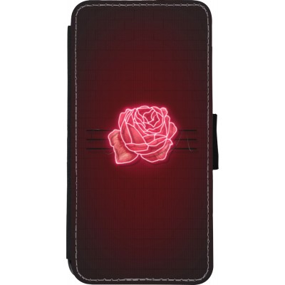 Coque iPhone XR - Wallet noir Spring 23 neon rose