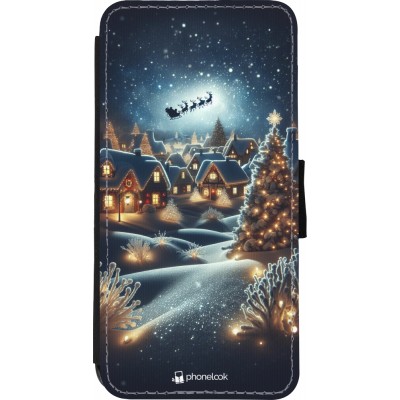 Coque iPhone XR - Wallet noir Noël 2023 Christmas is Coming