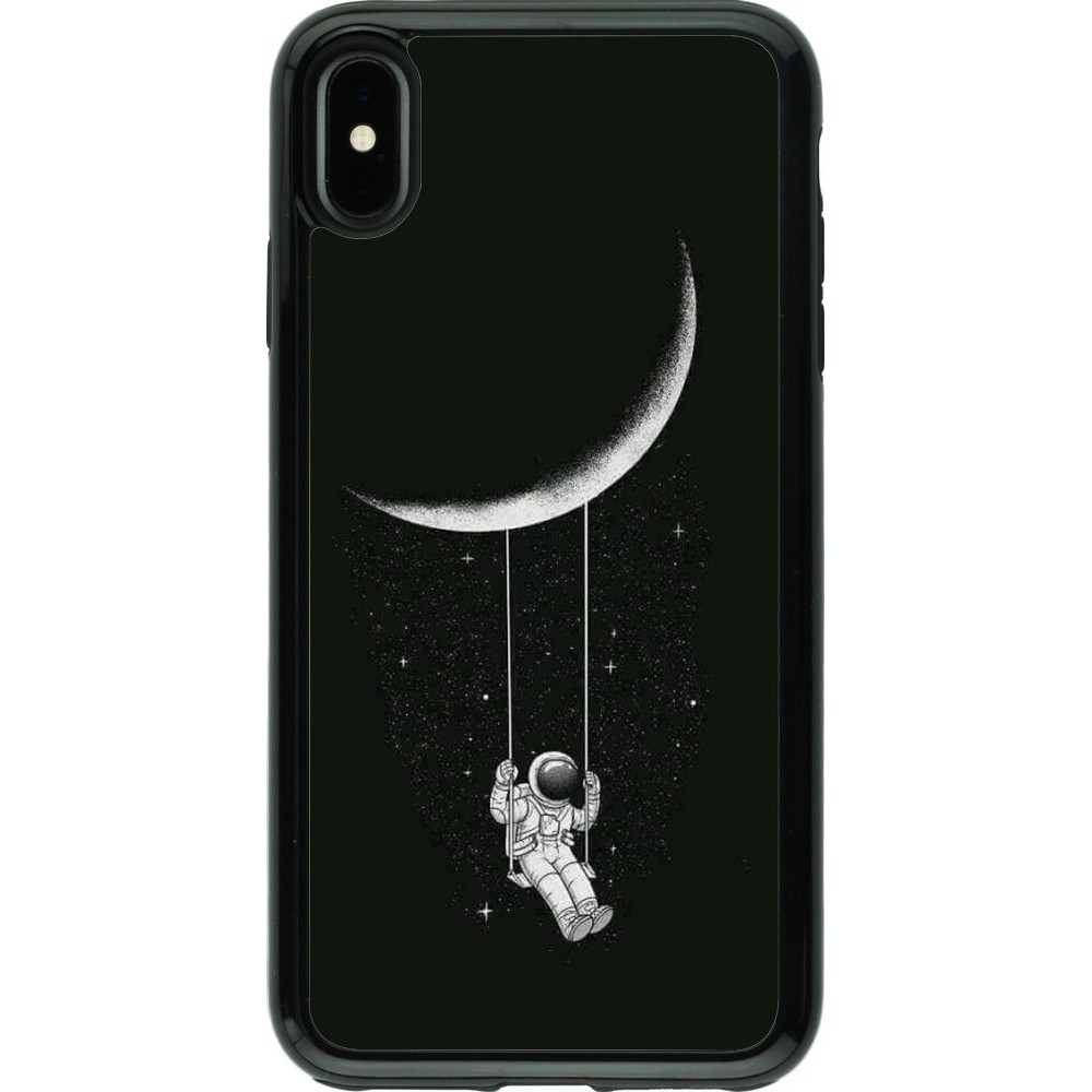 Coque iPhone Xs Max - Hybrid Armor noir Astro balançoire