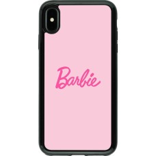 Coque iPhone Xs Max - Hybrid Armor noir Barbie Text