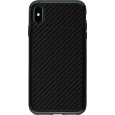 Hülle iPhone Xs Max - Hybrid Armor schwarz Carbon Basic