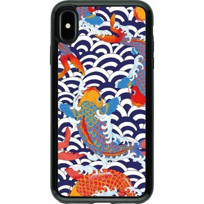 Coque iPhone Xs Max - Hybrid Armor noir Easter 2023 japanese fish