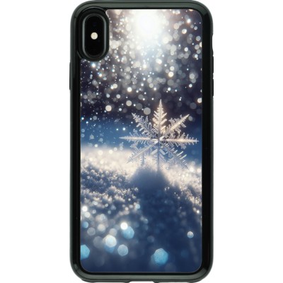 Coque iPhone Xs Max - Hybrid Armor noir Flocon Solaire Éclat