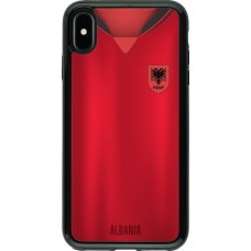 Coque iPhone Xs Max - Hybrid Armor noir Maillot de football Albanie personnalisable