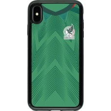 Coque iPhone Xs Max - Hybrid Armor noir Maillot de football Mexique 2022 personnalisable