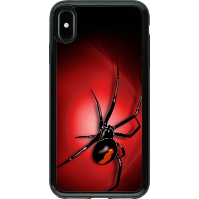 Coque iPhone Xs Max - Hybrid Armor noir Halloween 2023 spider black widow