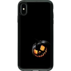 Coque iPhone Xs Max - Hybrid Armor noir Halloween 2023 discreet pumpkin