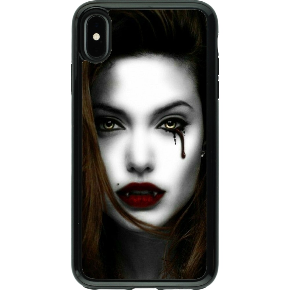 Coque iPhone Xs Max - Hybrid Armor noir Halloween 2023 gothic vampire