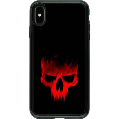 Coque iPhone Xs Max - Hybrid Armor noir Halloween 2023 scary skull