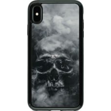 Coque iPhone Xs Max - Hybrid Armor noir Halloween 2024 smoky skull