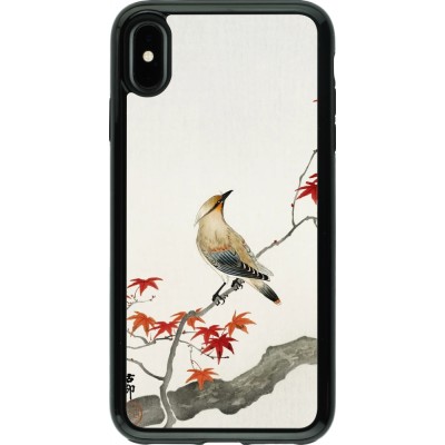 Coque iPhone Xs Max - Hybrid Armor noir Japanese Bird