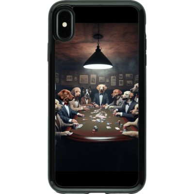 Coque iPhone Xs Max - Hybrid Armor noir Les pokerdogs