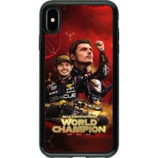 Coque iPhone Xs Max - Hybrid Armor noir Max Verstappen Champion 2023