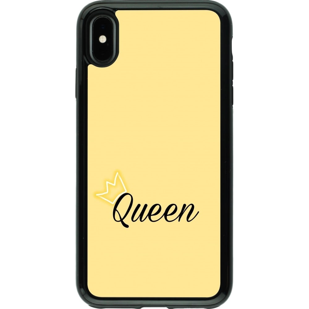 Coque iPhone Xs Max - Hybrid Armor noir Mom 2024 Queen