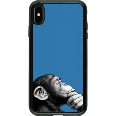 Coque iPhone Xs Max - Hybrid Armor noir Monkey Pop Art