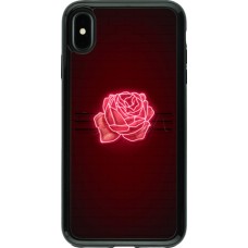 Coque iPhone Xs Max - Hybrid Armor noir Spring 23 neon rose