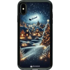 Coque iPhone Xs Max - Hybrid Armor noir Noël 2023 Christmas is Coming